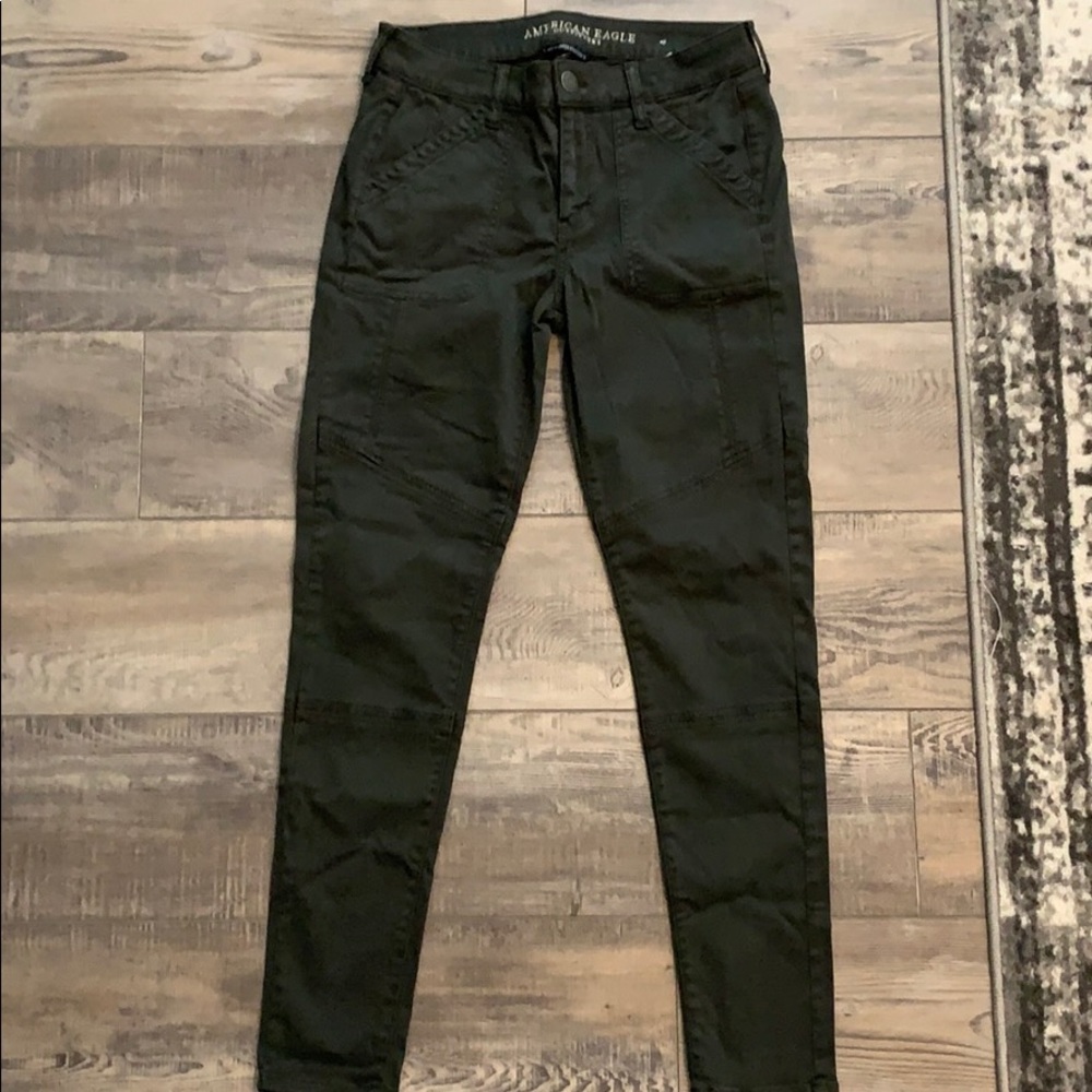 AE jegging, these are a dark olive green. NWT